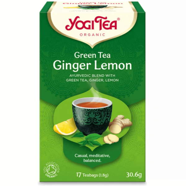 Yogi Tea Bio zöld tea gyömbérrel és citrommal