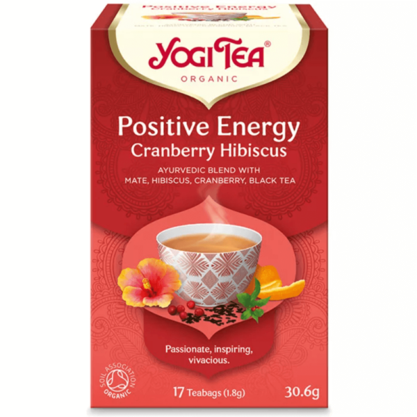 Yogi Tea Pozitív energia bio tea tőzegáfonyával és hibiszkusszal